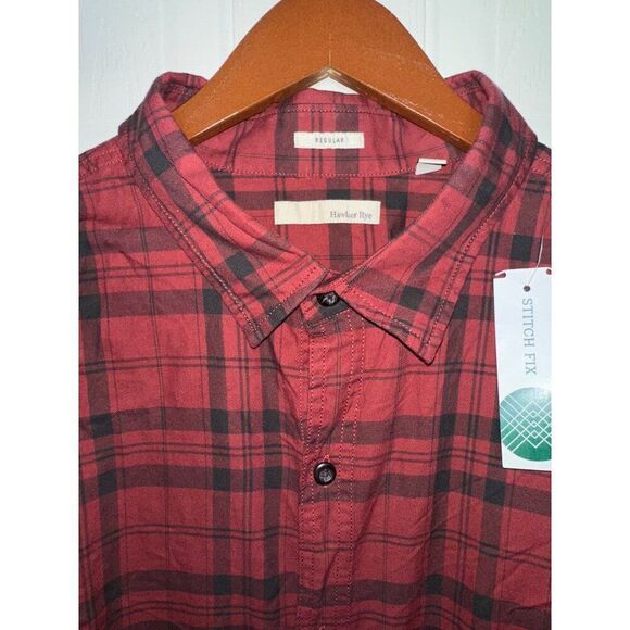 NWT Hawker Rye Velasquez Washed Plaid Twill Shirt Size 2XL - Picture 8 of 13